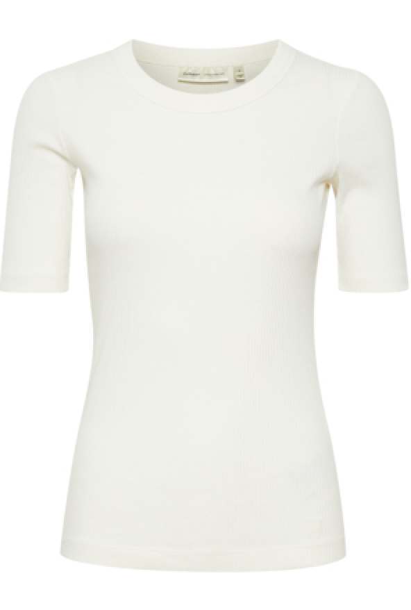 Offwhite Rundhals Shirt in Rippoptik, Wunderwerk Oldenburg