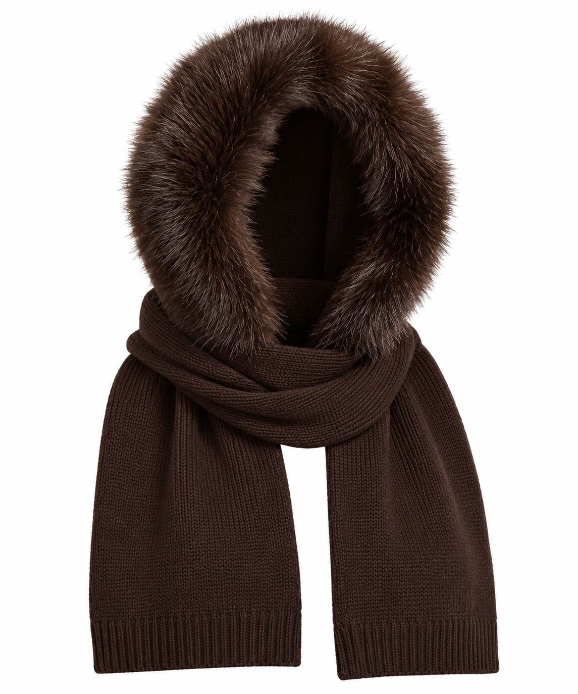 Balaclava Kapuzenschal mit Pelz