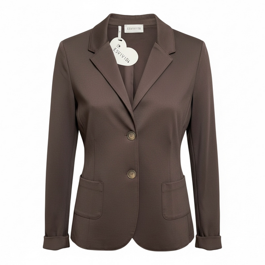 Dunkelbrauner Blazer mit zwei Knopf Verschluss und kleinen Seitentaschen, Wunderwerk Oldenburg