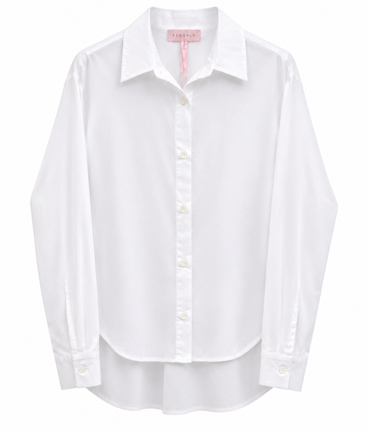 Weisse Oversized-Bluse mit klassischem Hemdkragen, Knopfleiste und langen Ärmeln, Wunderwerk Oldenburg