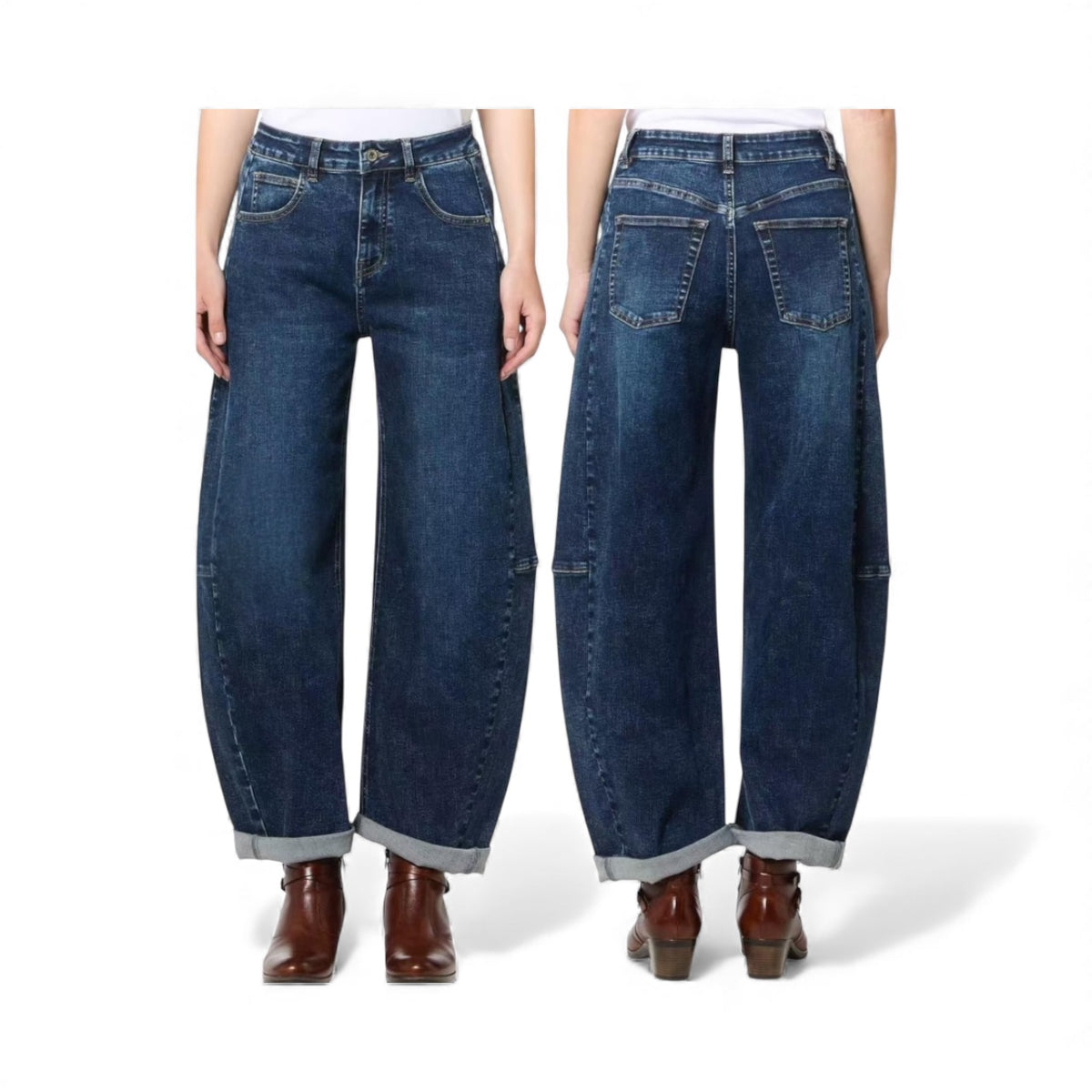 dunkelblaue Jeans in O-Shape mit weitem Bein Wunderwerk Oldenburg