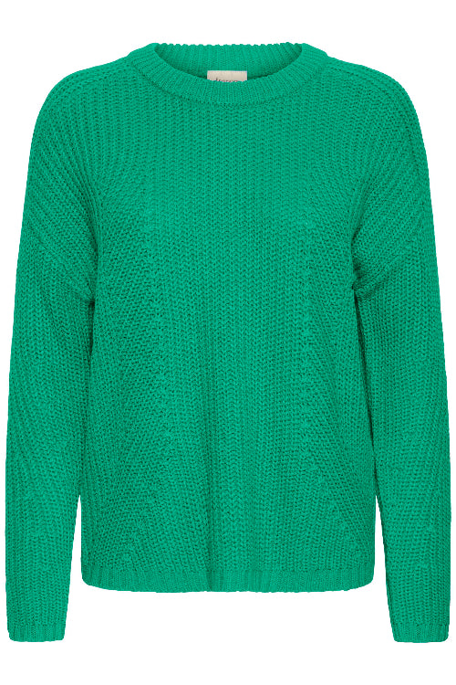 Grobstrickpullover mit Rundhalsausschnitt in grün Wunderwerk Oldenburg
