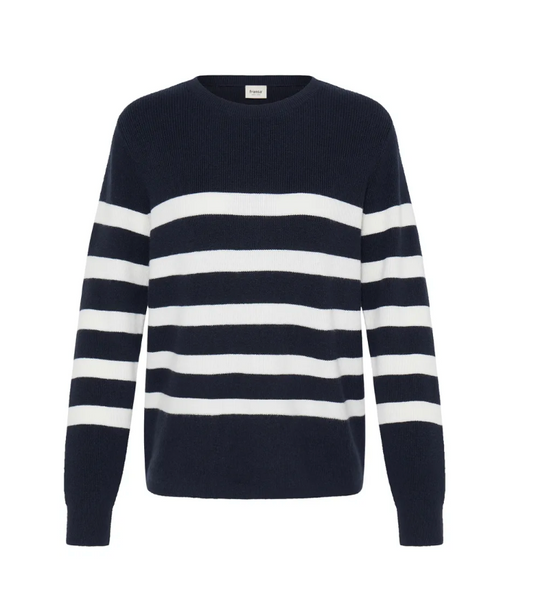 Pullover blau weiß gestreift mit Rundhals, Wunderwerk Oldenburg