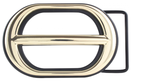 Ovale Schließe in gold schwarz für 4 cm Breite Guertel, Wunderwerk Oldenburg