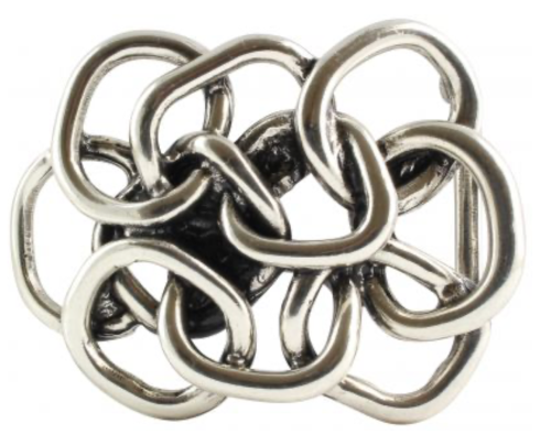 Gürtelschließe mit vielen Ringen durchzogen in silber, Wunderwerk Oldenburg