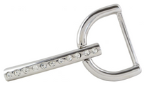 Lade das Bild in den Galerie-Viewer, Guertelschschliesse_Stab_Elegant_-_4cm_silber_glaenzend-Kristall_Strass_Wunderwerk_Oldenburg
