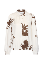 Lade das Bild in den Galerie-Viewer, Bluse mit Blumenprint in Braun-, Cremetönen Wunderwerk Oldenburg
