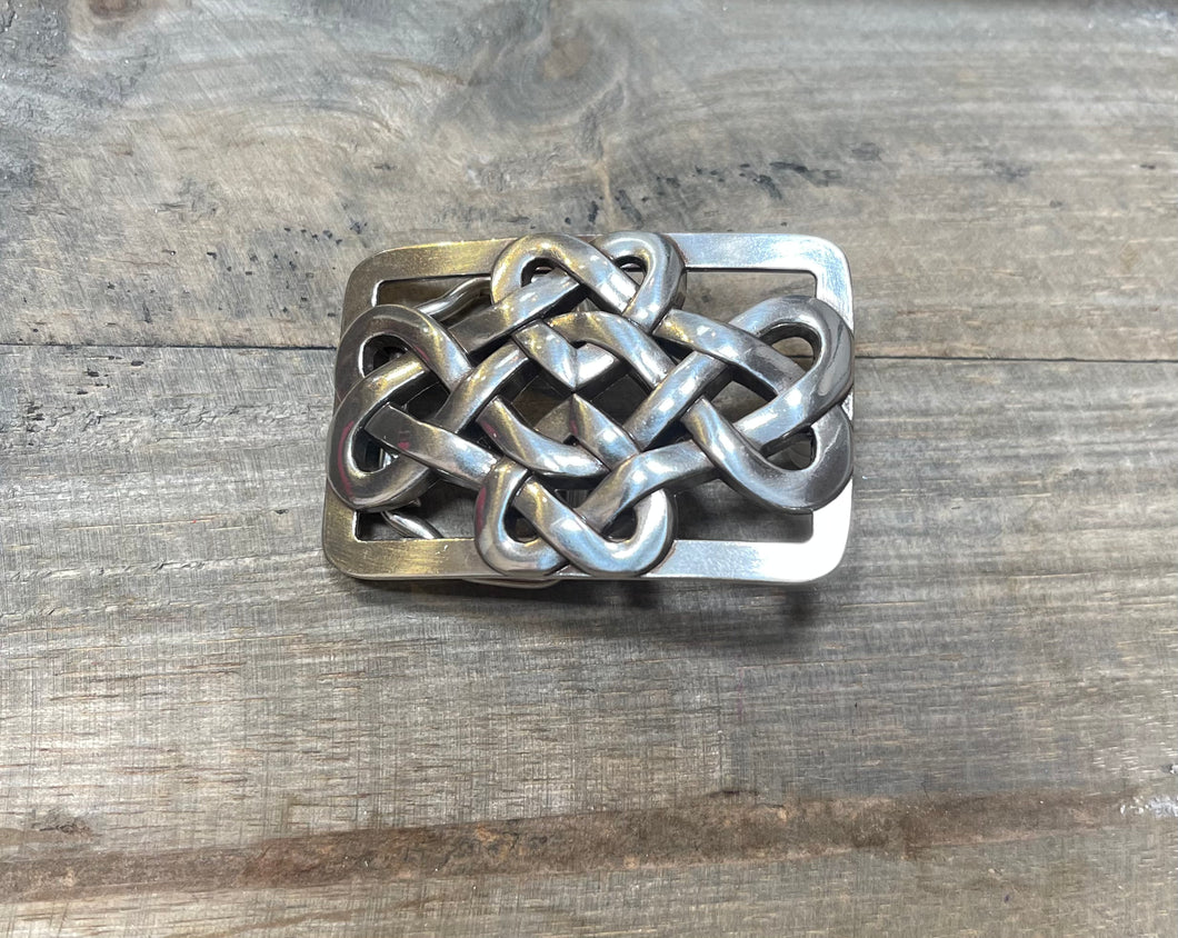 Gürtelschließe Herzgeflecht - 3cm