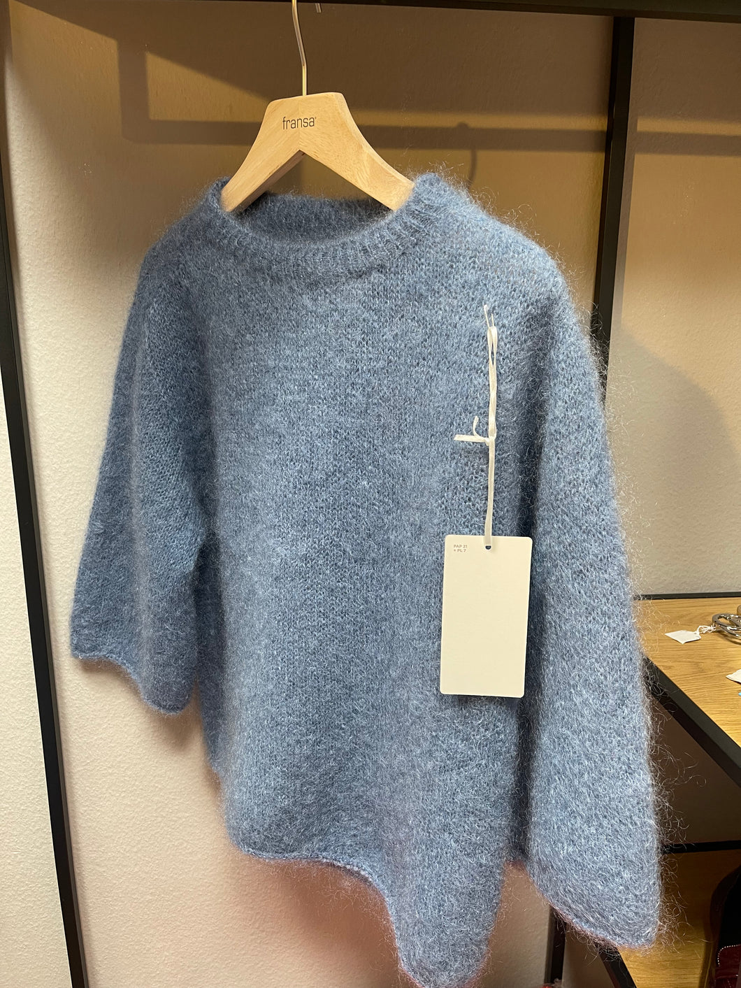 Kurzarmpullover mit Mohair