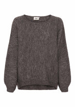 Lade das Bild in den Galerie-Viewer, Pullover oversize mit Rundhals und weiten langen Ärmeln in der Farbe mole melange, Wunderwerk Oldenburg
