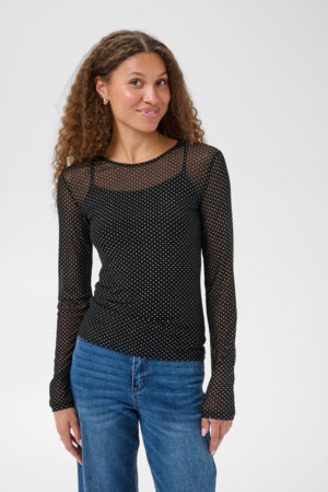 schwarzes   Meshshirt mit Rundhals Wunderwerk Oldenburg