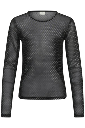 Schwarzes Meshshirt mit Rundhals Wunderwerk Oldenburg