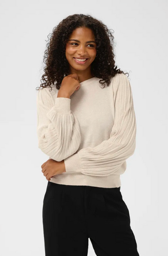 Glitzerpullover in sandfarabend mit Rundhals Wunderwerk Oldenburg