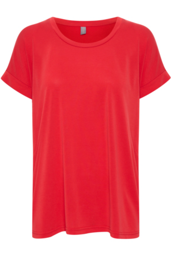 Rotes Basic T-Shirt mit Rundhals in lockerer Passform, Wunderwerk Oldenburg