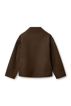 Lade das Bild in den Galerie-Viewer, Dunkelbraune Wolljacke in Cape Form mit 6 Frontknöpfen Wunderwerk Oldenburg1
