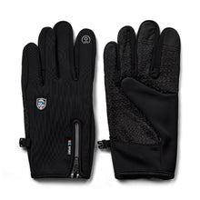 Lade das Bild in den Galerie-Viewer, Wasserdichte Softshell-Handschuhe mit rutschfester Innenhand und Touchscreen-Funktion in schwarz, Wunderwerk Oldenburg
