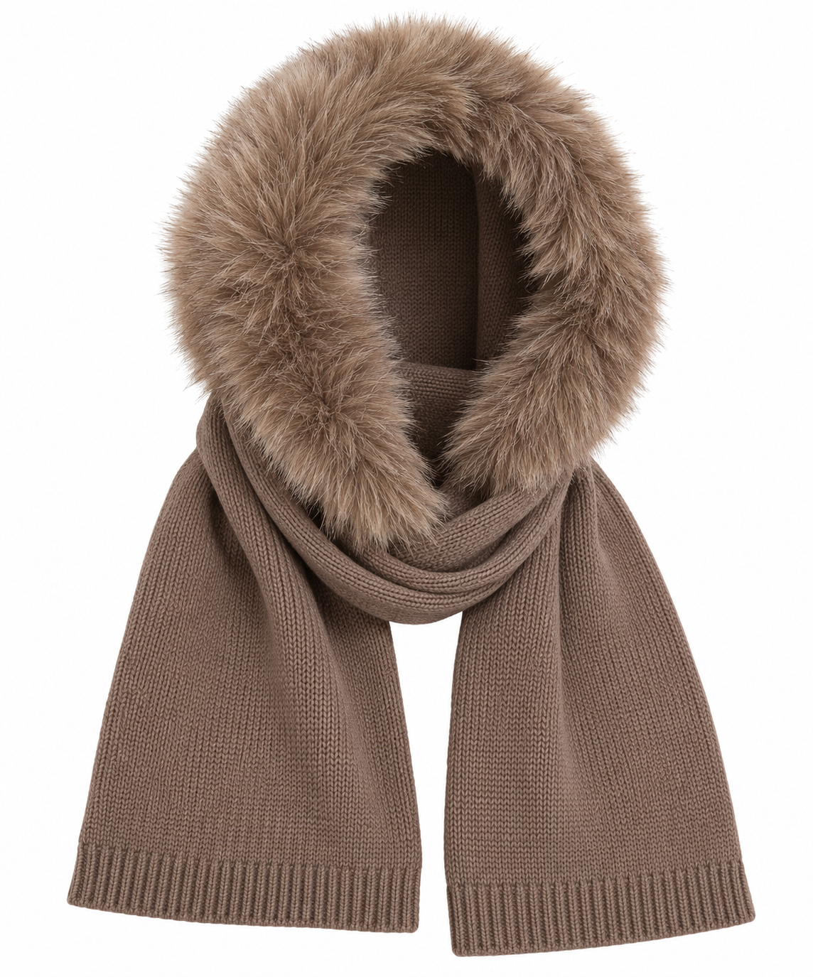 Balaclava Kapuzenschal mit Pelz