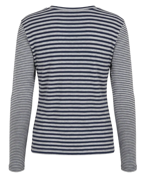 Dunkelblau offwhiteblue  gestreiftes Langarmshirt mit Rundhals Wunderwerk Oldenburg