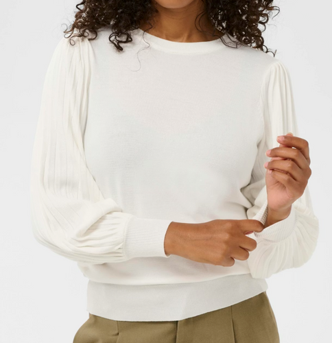Pullover in offwhite mit Rundhals und Ballonärmeln Wunderwerk Oldenburg