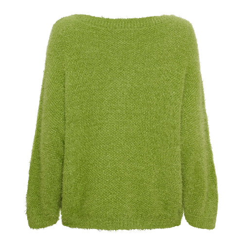 Kiwigrüner Pullover in lockerer mit Rundhals, Wunderwerk Oldenburg