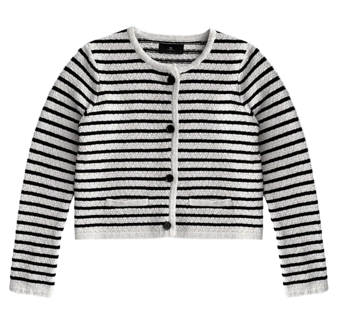 gestreift Boucle Jacke aus Baumwolle