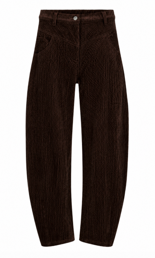 Dunkelbraune Barrel Fit Cordhose Wunderwerk Oldenburg1