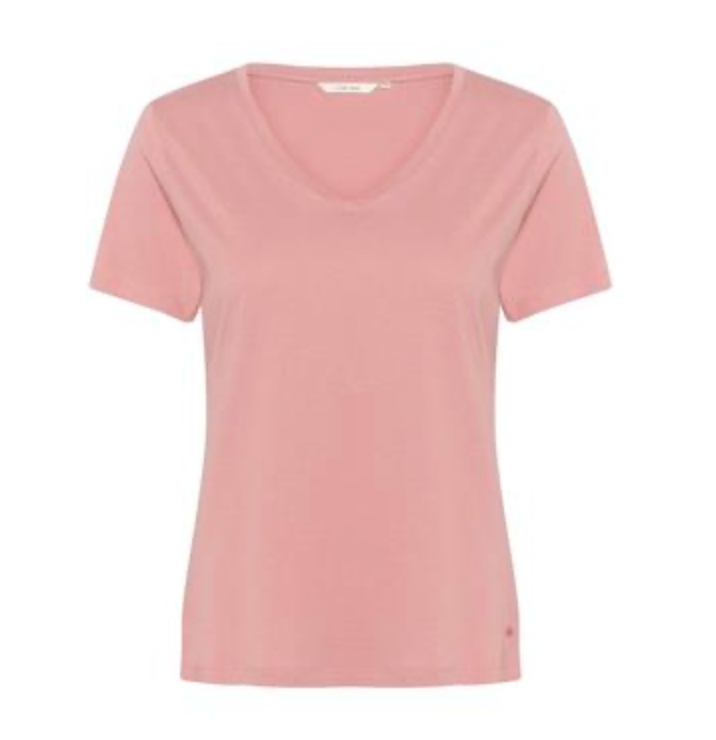rosefarbenes T-Shirt mit V-Ausschnitt, Wunderwerk Oldenburg