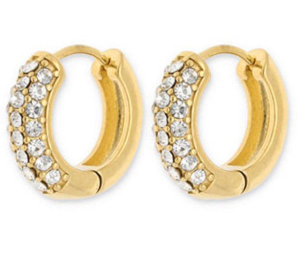 goldene kleine Creolen mit Strass Wunderwerk Oldenburg