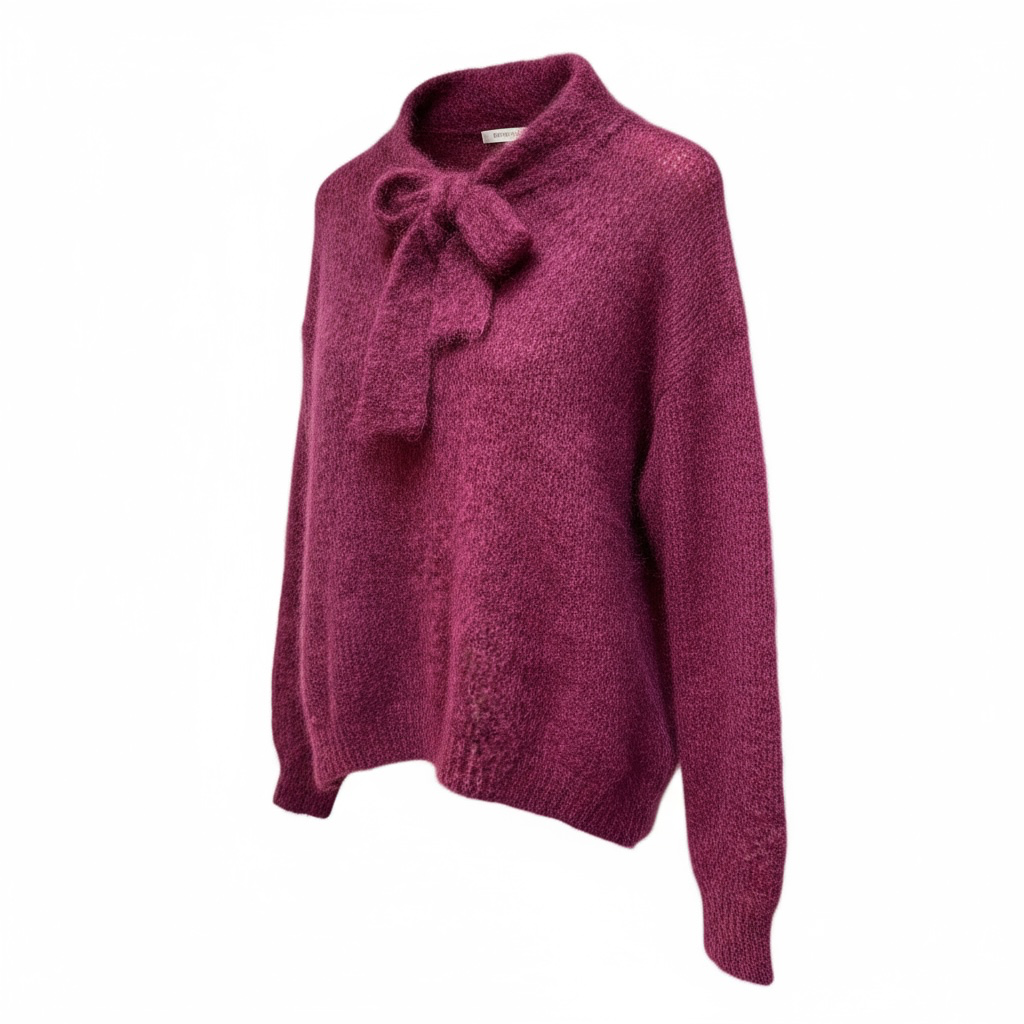 Mohairpullover mit Schluppe