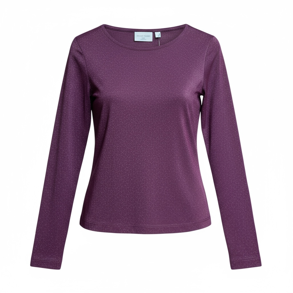 Lurexshirt mit Rundhals