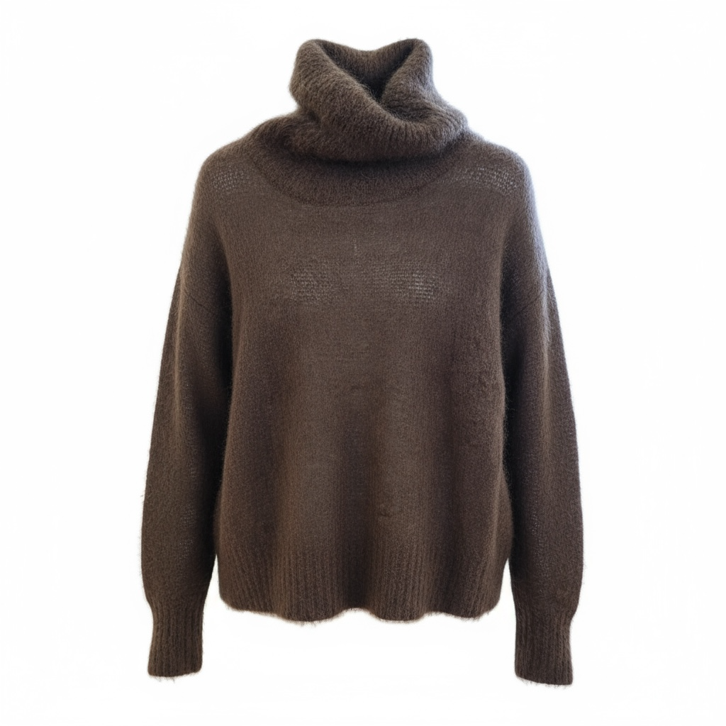 Rollkragenpullover mit Mohair