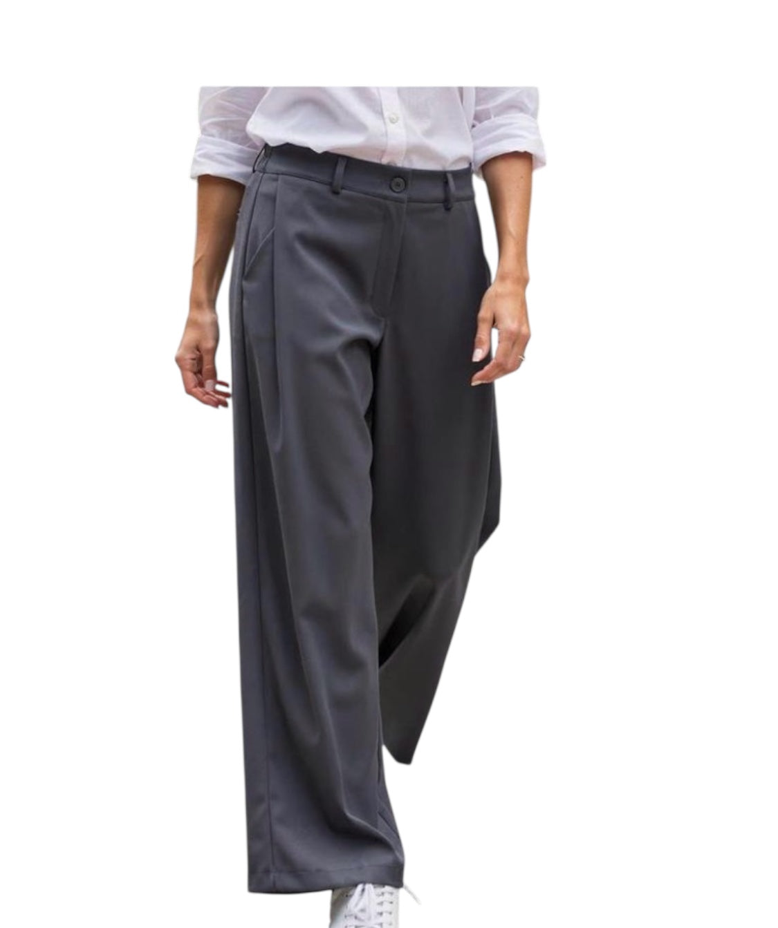 Wide Leg mit Bundfalte