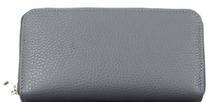 Lade das Bild in den Galerie-Viewer, Portemonnaie in der Farbe mittelgrau mit silbernem umlaufenden Reißverschluss und Kartenfächern, Wunderwerk Oldenburg
