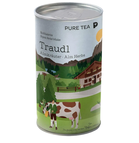Kräutertee in einer 90 g Dose