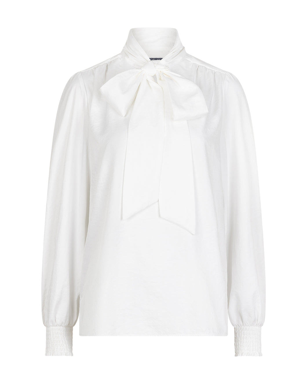 Bluse in offwhite mit Schluppe und gesmoktem Ärmelabschluss, Wunderwerk Oldenburg