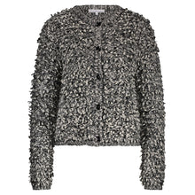 Lade das Bild in den Galerie-Viewer, Strickjacke mit Loopmuster in schwarz und offwhite, Wunderwerk Oldenburg

