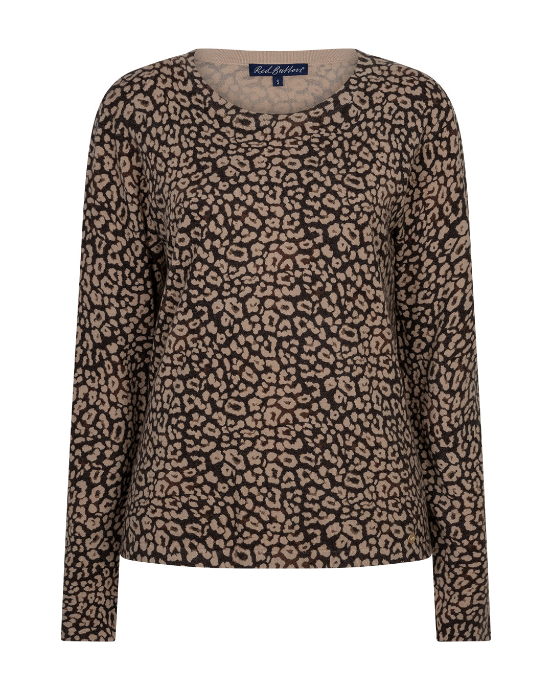 espressofarbenes Leolangarmshirt mit Rundhals, Wunderwerk Oldenburg