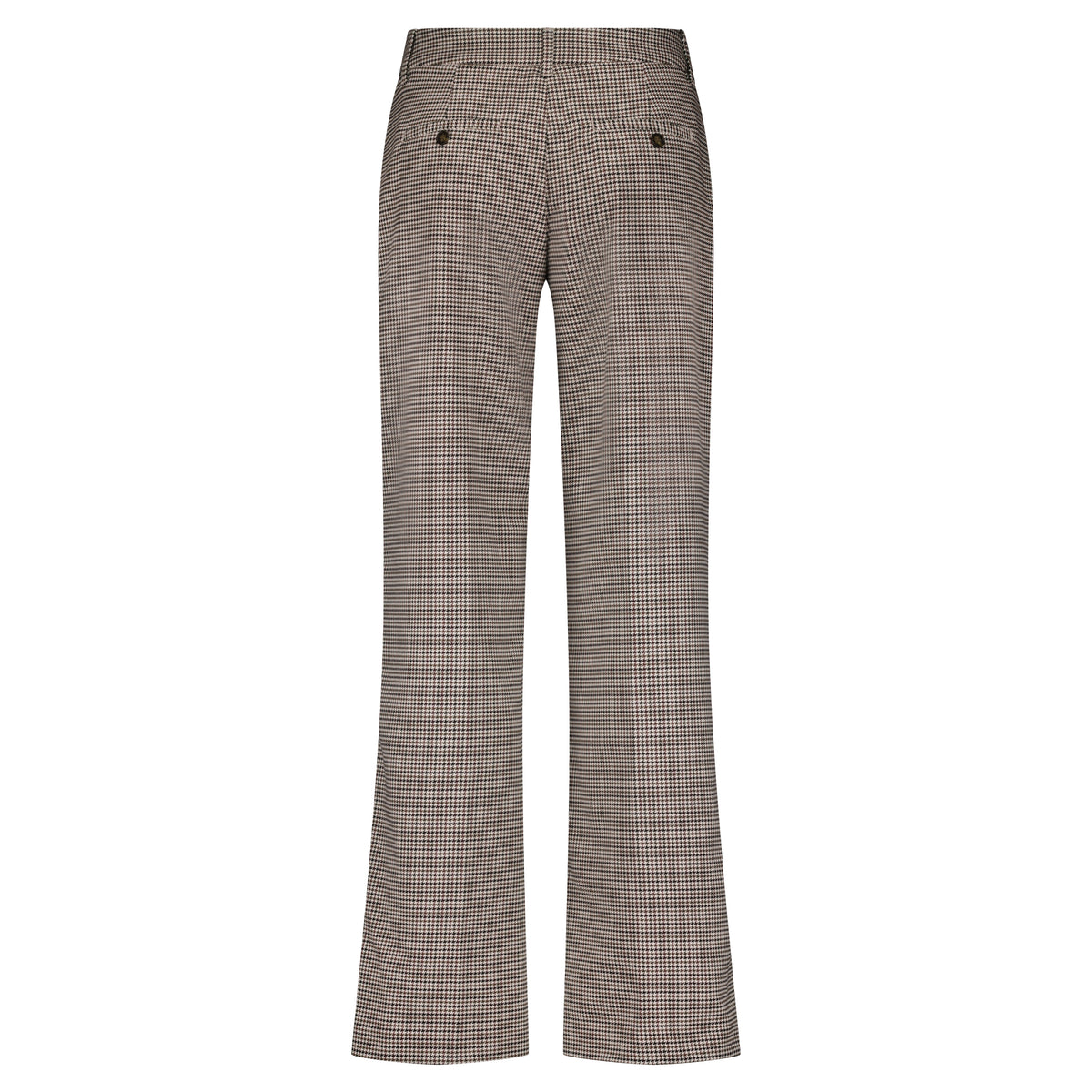 Stoffhose mit Hahntrittmuster und geradem Beinverlauf in braun creme gehalten, Wunderwerk Oldenburg