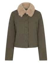 Lade das Bild in den Galerie-Viewer, Red Button Fur Collar Jacke
