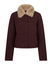 Lade das Bild in den Galerie-Viewer, Red Button Fur Collar Jacke

