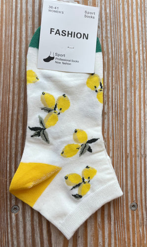 Sommersocken  mit Zitronen drauf, Wunderwerk Oldenburg