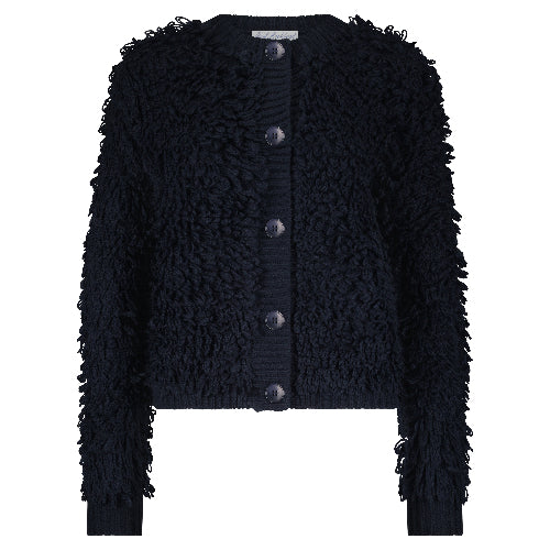 Strickjacke Loop dunkelblau red button Wunderwerk oldenbur