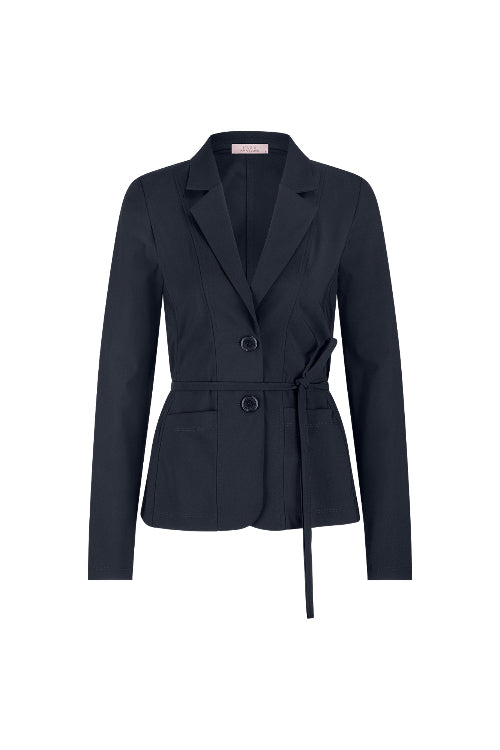 taillierter Blazer mit Bindegürtel in dunkelblau Wunderwerk Oldenburg