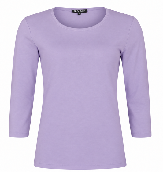 Fliederfarbenes Shirt mit Halbem Arm und Rundhals Wunderwerk Oldenburg