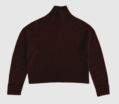 Wollpullover mit Kaschmir mit hohem Kragen in der Farbe Bordeaux, Wunderwerk Oldenburg