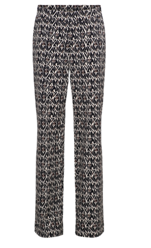 Gemusterte Stoffhose in schwarz creme braun, Wunderwerk Oldenburg