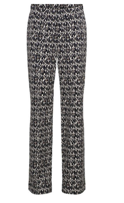Gemusterte Stoffhose in schwarz creme braun, Wunderwerk Oldenburg