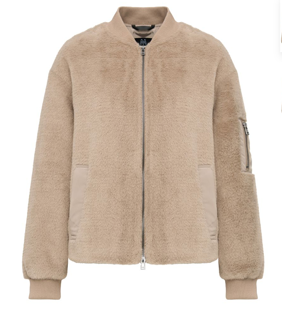 fakefur blouson taupe 