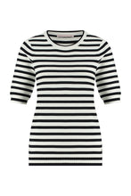 Lade das Bild in den Galerie-Viewer, gestreifter Feinstrick Pullover 
